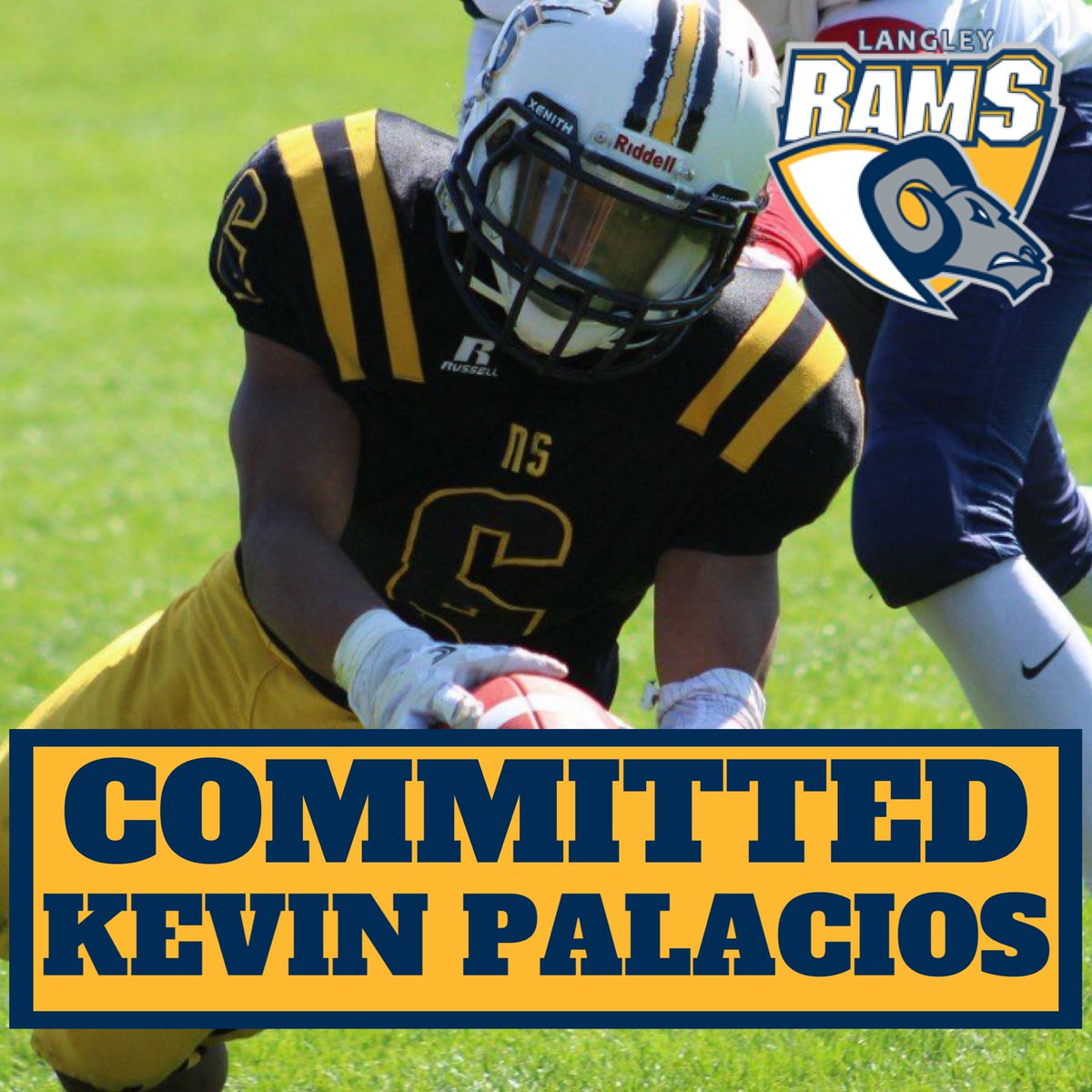 Third commitment today! Please help us welcome running back Kevin Palacios from <a href="/NSMinorFootball/">NSMF North Surrey</a> to the squad! Welcome, Kevin!