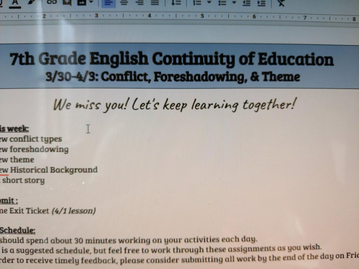 Like all other Ts of LCPS, SHMS Ts have been hard at work preparing to launch distance learning for our Ss and I couldn't be more proud of their level of commitment, collaboration and sheer perseverance. You all are amazing. Thank you! #YouGotThis <a href="/kanneclark/">Kathryn Clark</a> <a href="/StoneHillMiddle/">Stone Hill Middle</a>