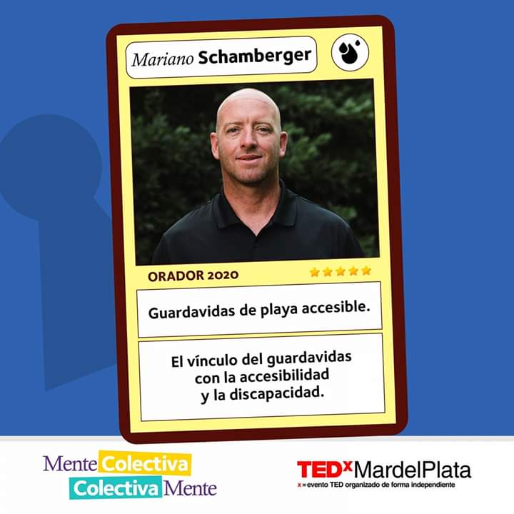TEDxMDP's tweet photo. ⚠️Llegó el momento de empezar a presentarles los oradores de las próximas #TEDxMardelPlata.
.✔Mariano Schamberger.
.✔Guardavidas de playas #accesibles.
.✔Vínculo del #guardavidas con la accesibilidad y #discapacidad. . https://t.co/DAPHM1wyZ9