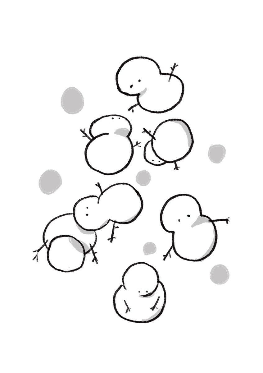 雪がすごかった。
#イラスト
#illustration 
#1日1絵 