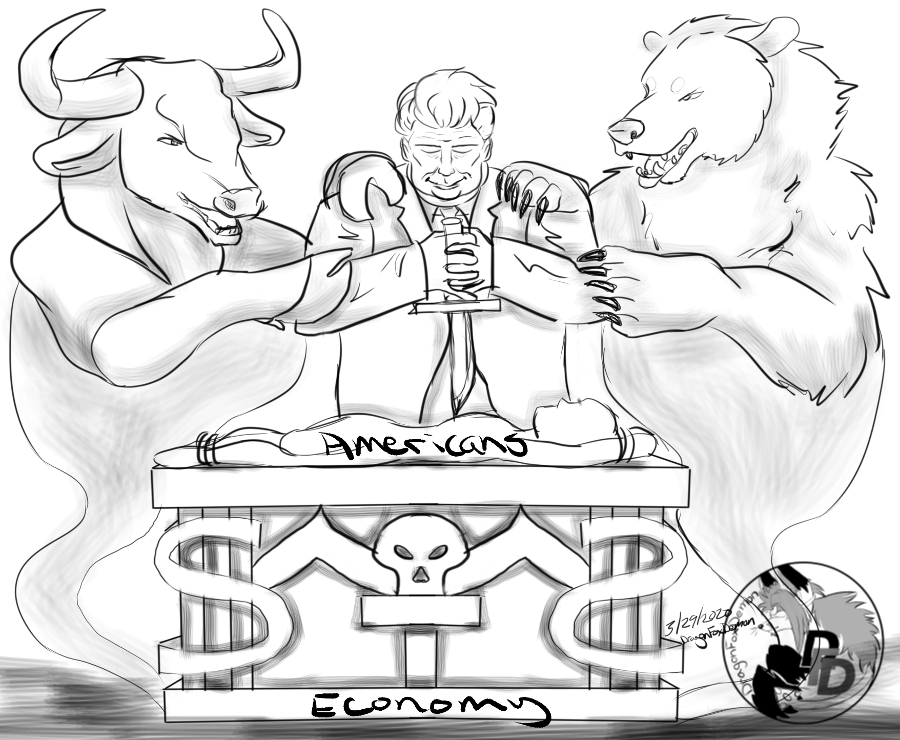 I saw an article about "sacrificing" people to "save" the economy and the imagery stayed with me. Disgusting.
#politicalart #politicalcartoons #coronavirus #America