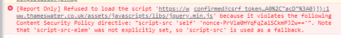 marozas_t's tweet photo. @thameswater Are there any plans to fix your website soon? I'm getting csrf failures on "Sign In" and "Forgot your password?" links so can't view or pay my bills. https://t.co/GOTLCnX74p