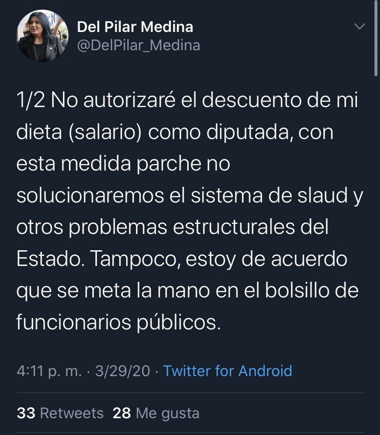 Nadie preguntó señora Medina si están de acuerdo o no. Ya suficiente dinero se llevaron durante largos años actores de todos los colores. Ovalema realmente. Dignifiquemos a los funcionarios públicos que mueven el estado y se llevan miserias y fortalezcamos el sistema de salud. https://t.co/fcLWf8zZ9X