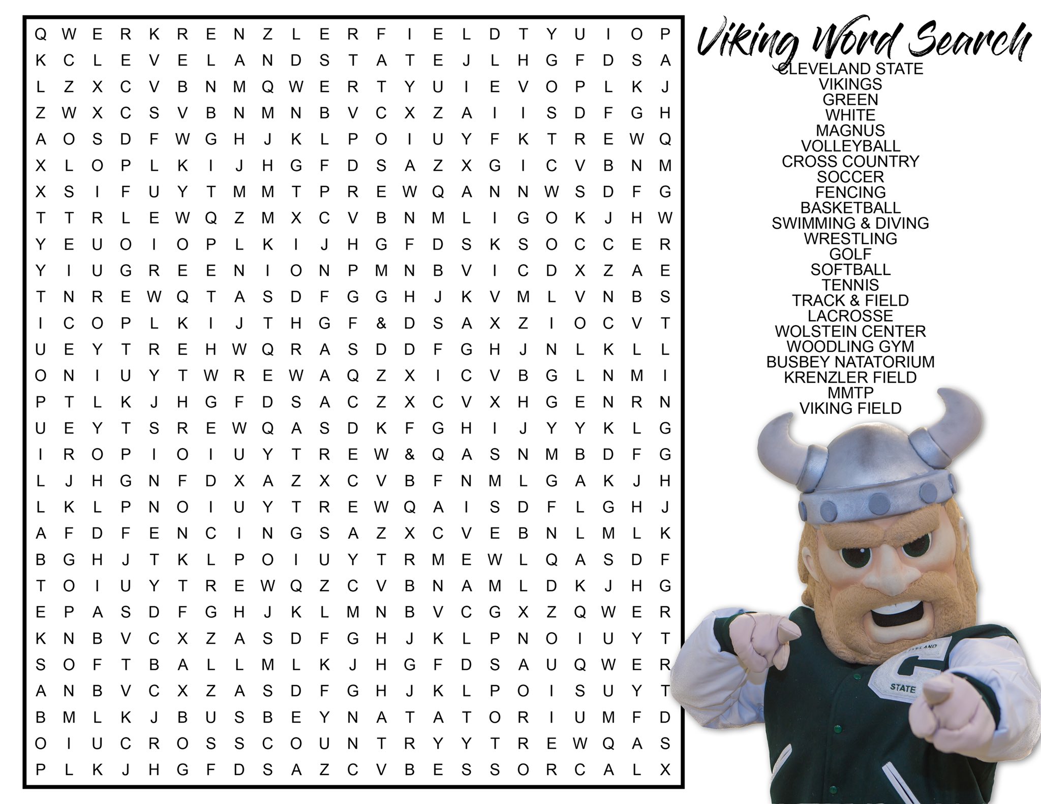 toytr cleveland state athletics aal toytr sunday night activity alert tonight s activity a viking word search can you find all of the missing words govikes stayhomeohio https t co nnq9bocwqe