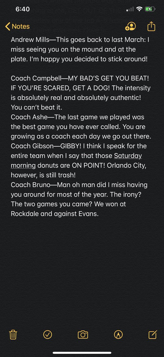 jahughes21's tweet photo. This was inspired by @CoachPou at Sandy Creek. Every word below is true. Coaches...I encourage you to find and express what YOU miss about your guys. For my @TheCoveBaseball varsity guys, here’s my take on the #WhatDoYouMissChallenge! (JV/C will come later) https://t.co/fX5JebaPjq