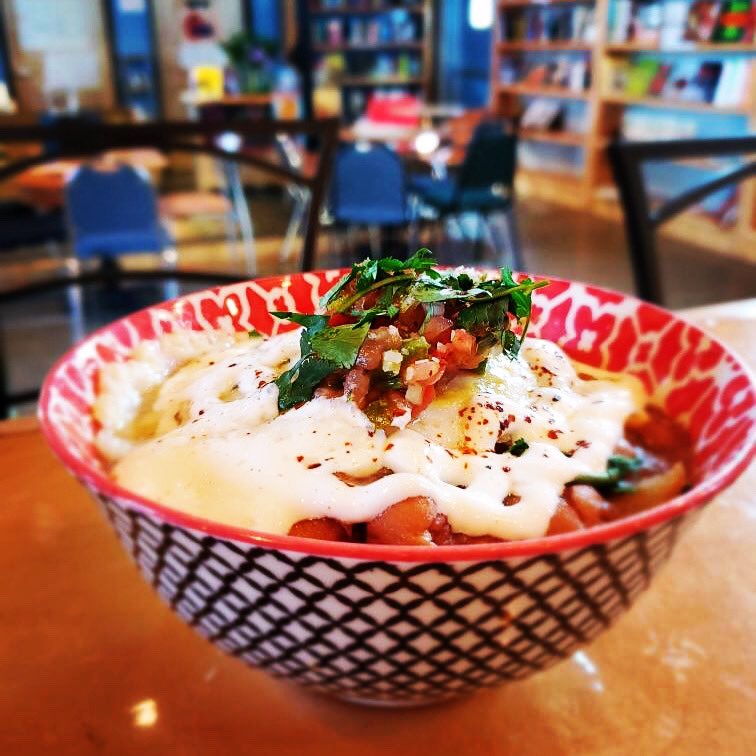 writersblockak's tweet photo. Beans and rice with an egg.  Part of the #HunkerDown #comfortfood menu. #Anchorage. DoorDash or 929-BOOK. https://t.co/VCEnNWphxL