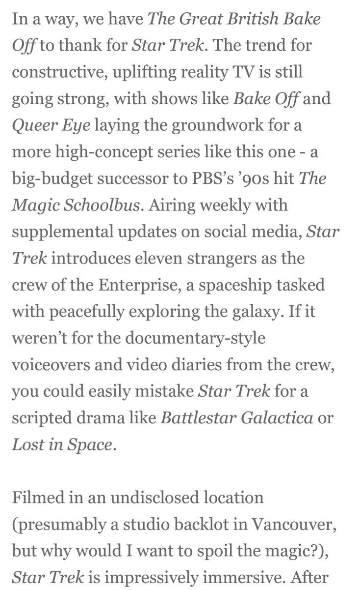 a recap for PBS Star Trek's first episode: