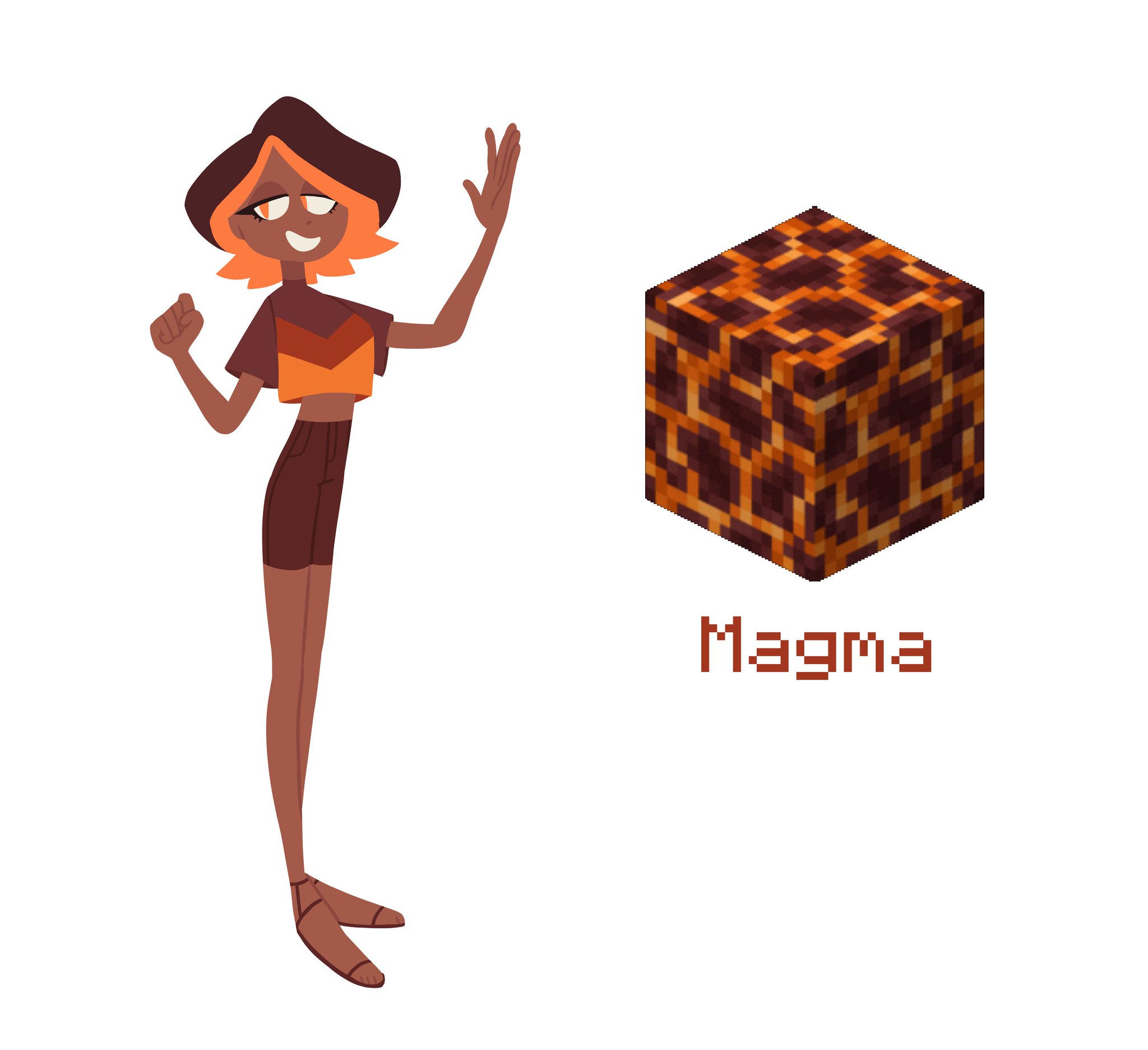 Minecraft Blocks As People Magma Block Ngl Love How She Came Out Minecraft Blocks As People Magma Block Ngl Love How She Came Out