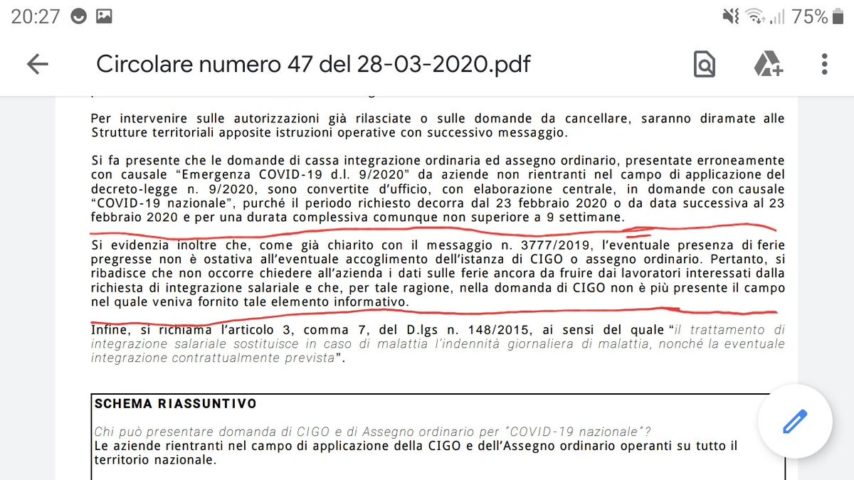 #cigo #cigd #fis per causale #COVID19nazionale non occorre smaltire preventivamente i saldi ferie.