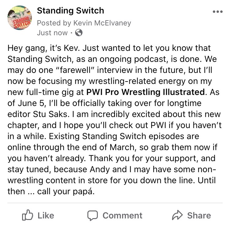 StandingSwitch's tweet image. Announcement!