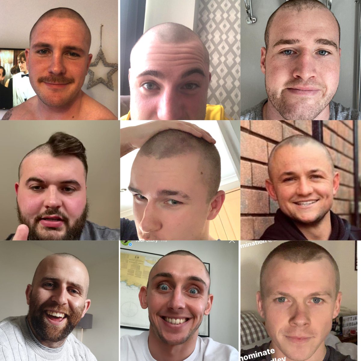 cliftonrugby's tweet photo. 📰 COVID19 UPDATE
👨🏼‍🦲👨🏽‍🦲👨🏾‍🦲
Clifton Rugby's senior squad have braved the shave in support of our NHS heros on the front lie of this devastating pandemic.
#ShaveHeadsSaveLives #StayAtHome #ShaveAtHome

Donate, shave and nominate https://t.co/pEpSWA25QO https://t.co/Dxc6GfH306