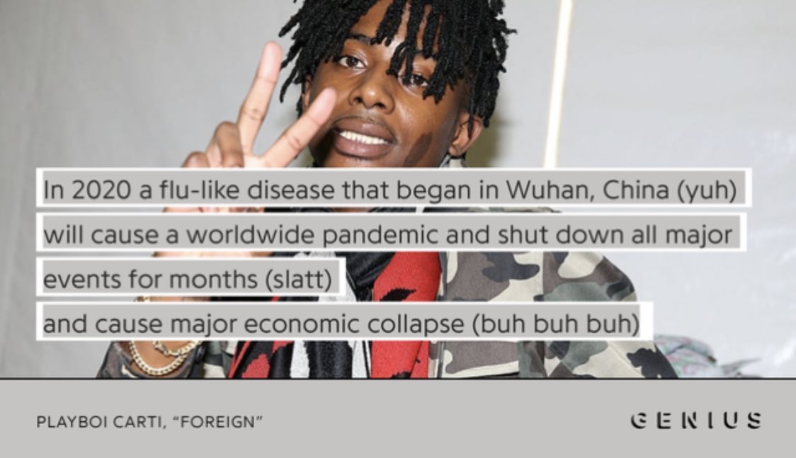 Rap Facts Playboi Carti Really Predicted The Corona Virus And We Didn T Even Notice It Rap Facts Playboi Carti Really Predicted The Corona Virus And We Didn T Even Notice It