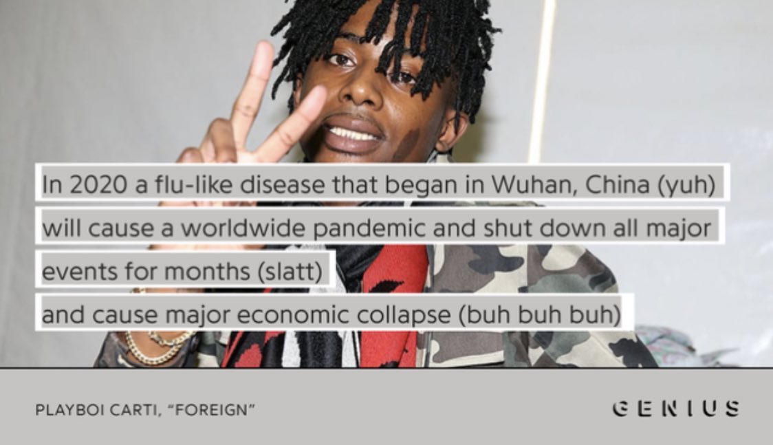 Rap Facts Playboi Carti Really Predicted The Corona Virus And We Didn T Even Notice It