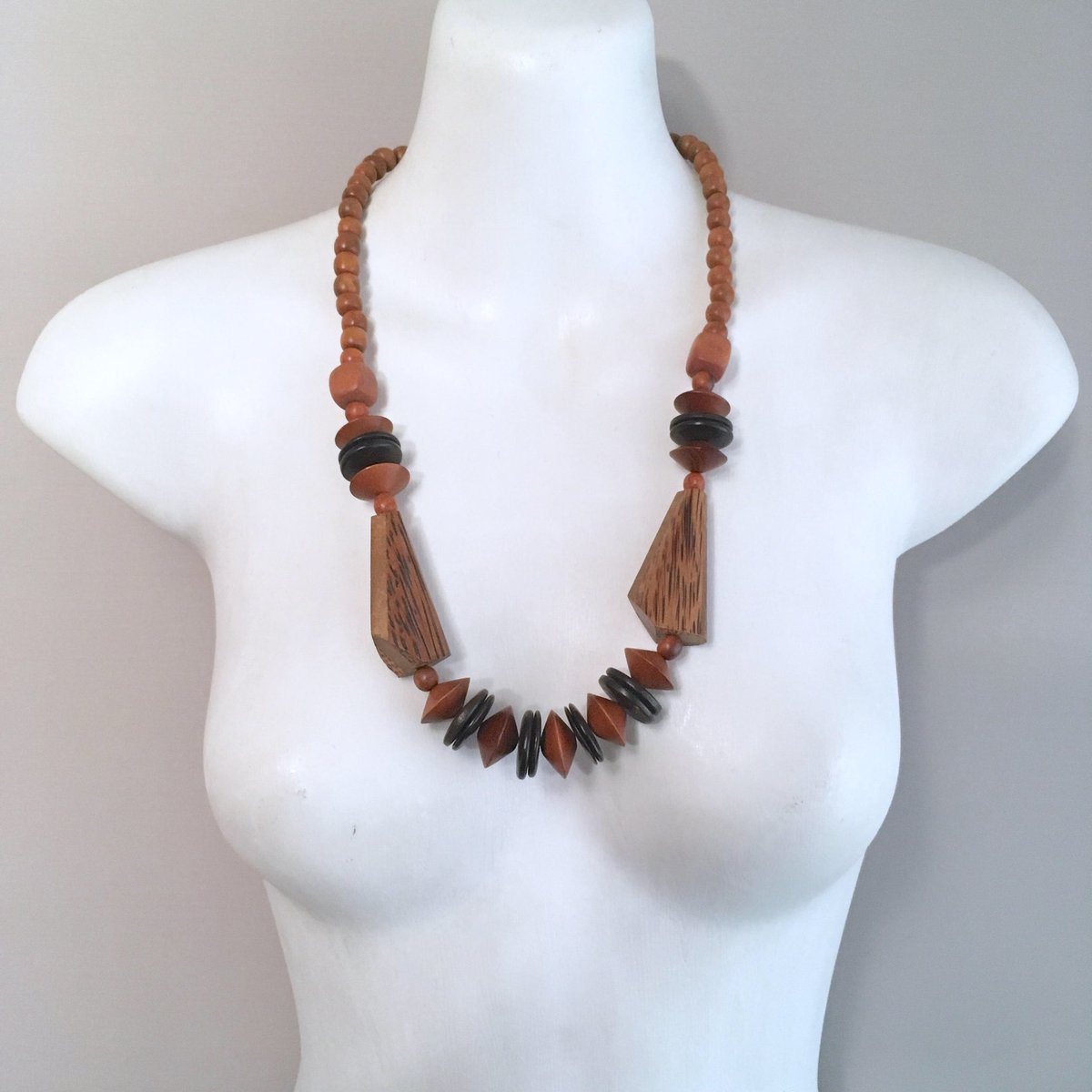 Excited to share the latest addition to my #etsy shop: 1980s chunky wooden beaded necklace etsy.me/2Jommbz