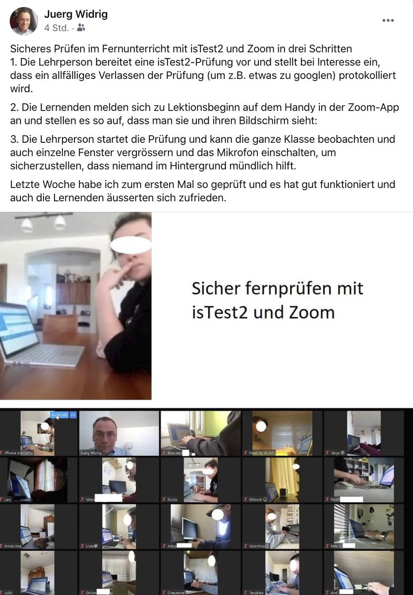 phwampfler's tweet photo. Mittlerweile gibt es einen Weg, um im #digifernunterricht zu prüfen… So sieht das dann aus. https://t.co/ZADNMQPpTL