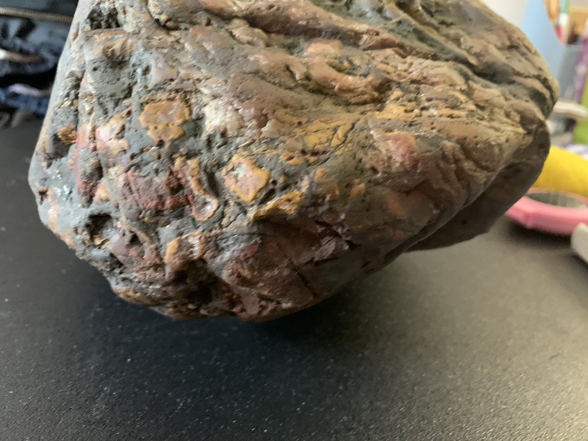 dannylandersDFS's tweet photo. @enchantedrocks Hello! I am no rock hound but I love geology. I think it’s an awesome part of our planet. I was strolling in the forest and I came across this. It looked so out of place. I would of brought it in but we have the virus. It’s 40lbs and 12”. The colors are beautiful https://t.co/qTYY1StEg8