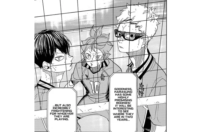 Like, he will never admit how playing with Karasuno and sp the two vb idiots got him to that point, got him to care enough, got him to accept he didn't want to let go

And...he also had to acknowledge his talent enough to accept he could do it (bet he got team offers)...
Just ? 