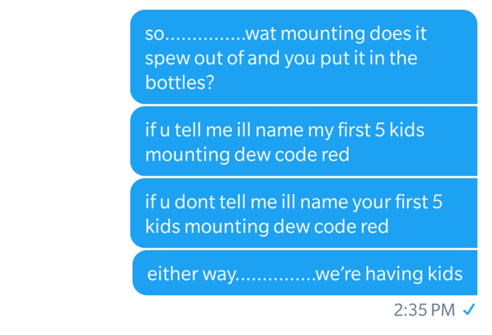 KeatonPatti's tweet photo. wtf is with mountain dew??? https://t.co/DTUwDXFoGG