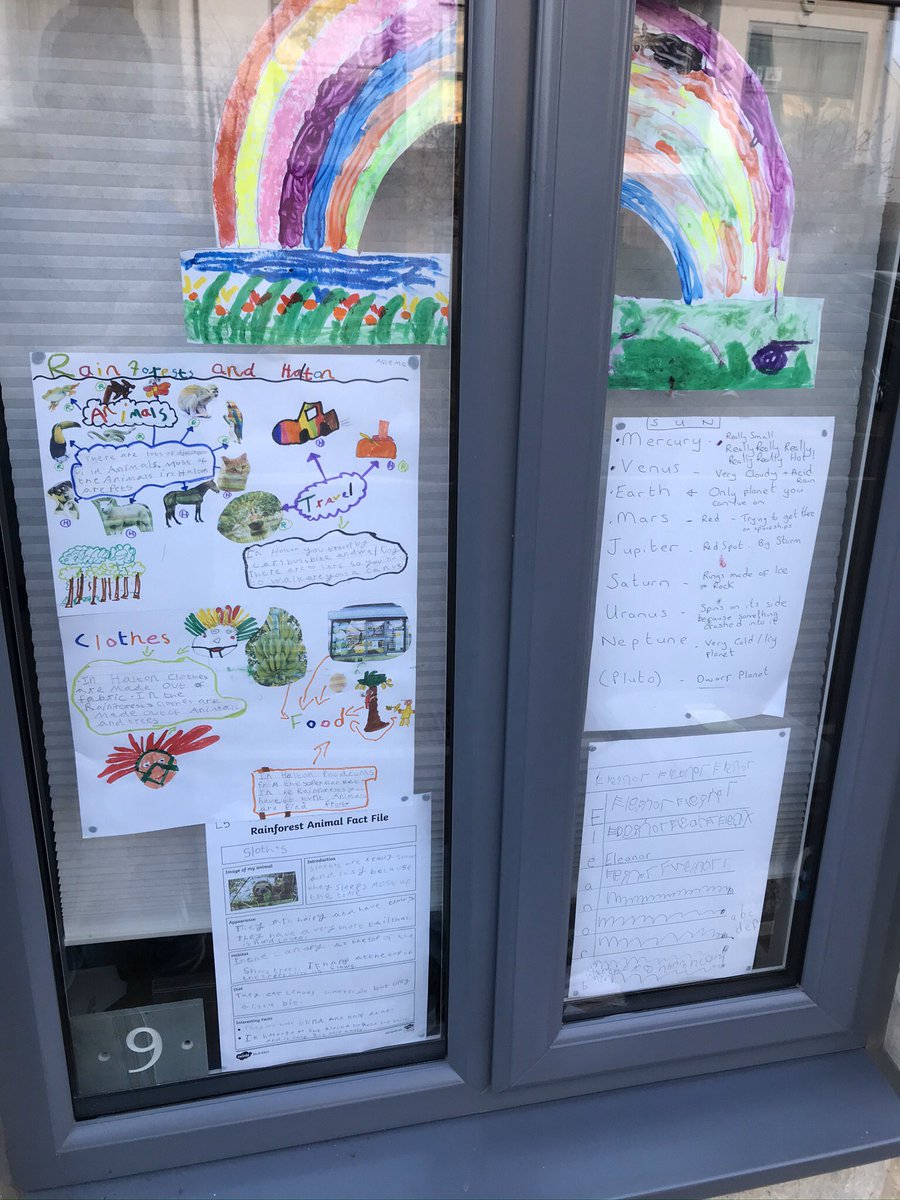 JohnTheOptom's tweet photo. @stwilfshalton We thought that it was a good idea to put some of the things we’ve been learning in our window! Maybe people walking past can learn something too! We’ll keep looking out on our walk to see if we can learn something from other windows! https://t.co/pu7tJZQE8R