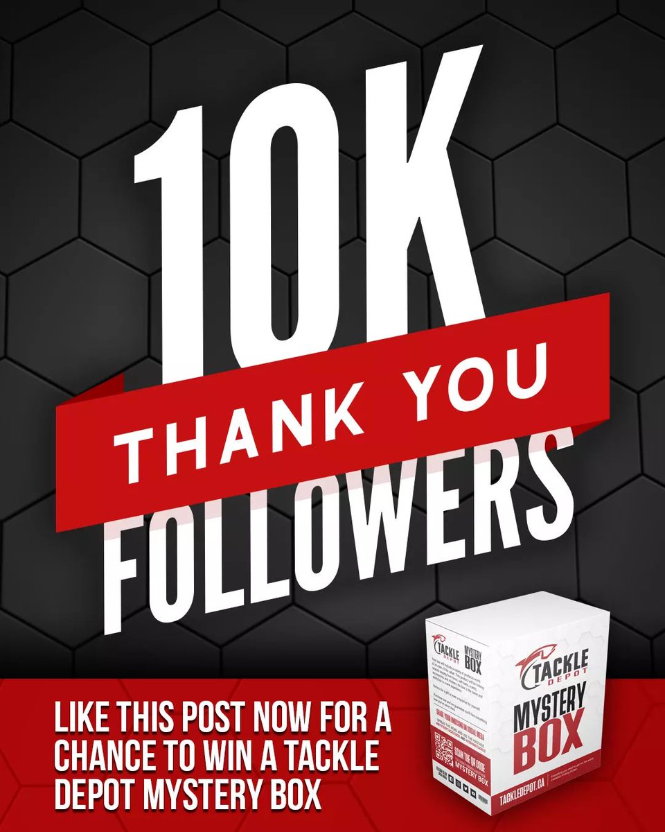 We really appreciate your business and support, thank you!

👍 10k FOLLOWERS GIVEAWAY. Just like this tweet for your chance to win a Tackle Depot Mystery Box. You'll get $200 worth of lures, soft baits, scents, accessories and stickers.

Giveaway ends March 30th at 3PM EST.