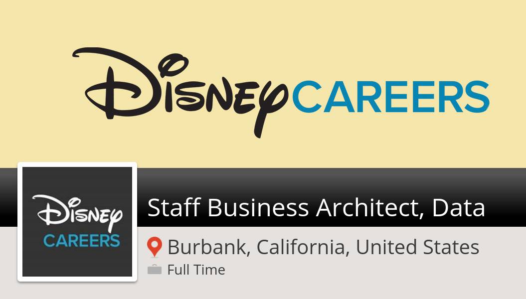 Disney_SarahT's tweet photo. Are you a Staff #Business #Architect, Data in #Burbank? #Disney is waiting for you! #job https://t.co/v0xsezosIN #DisneyJobs https://t.co/zD8m36AAu0