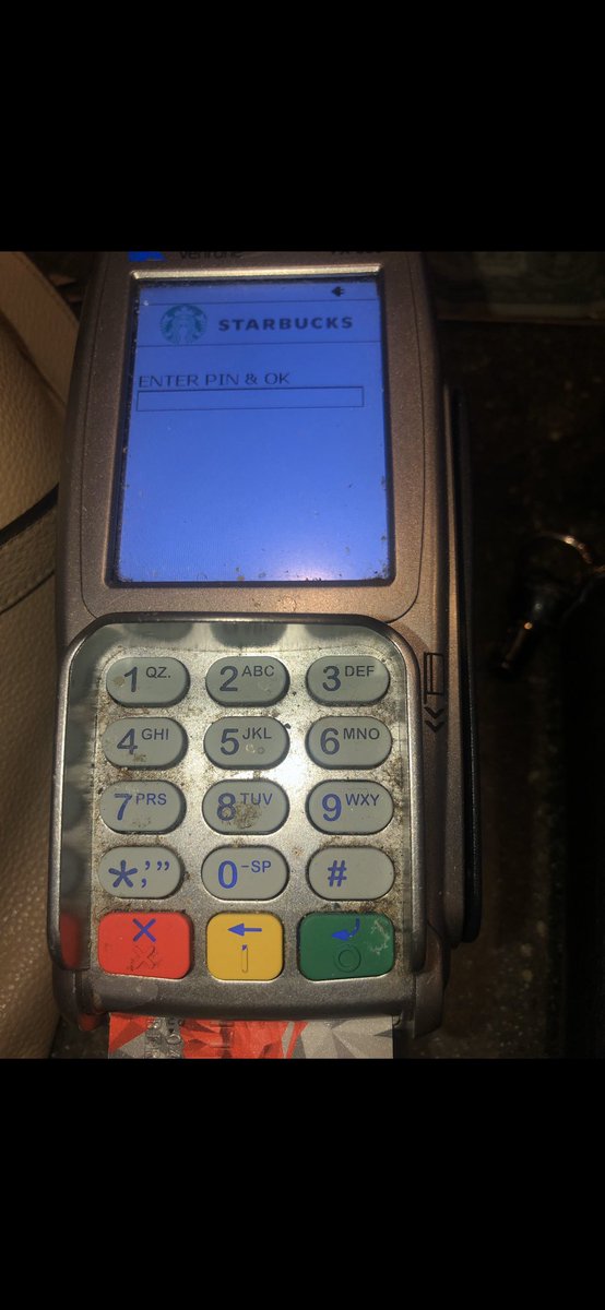 sfstorytime's tweet photo. If ever there was an argument for contactless payments, this should be it. @Starbucks #pointofsale #gross https://t.co/JEKq27kcLR