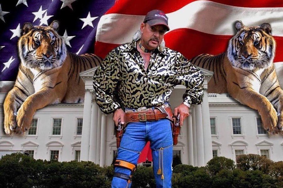 MyAmericanDram's tweet photo. Pretty sure this guy has been keeping the whole nation sane during the quarantine.... #JoeExotic #TigerKing #tigerkingmemes https://t.co/WbY2SGeIYu