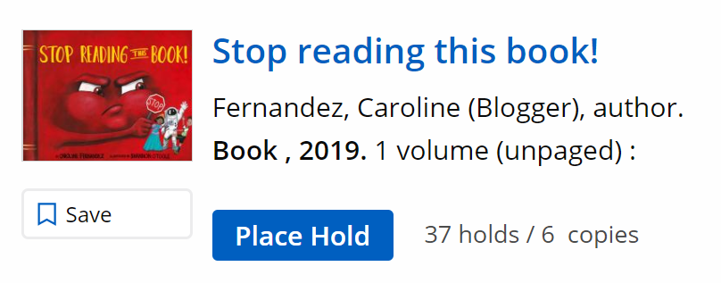Er ma gosh - just found #StopReadingThisBook on hold at <a href="/torontolibrary/">Toronto Public Library</a> And their are THIRTY-SEVEN holds (look <a href="/shannonotoolea1/">shannonotooleart</a> <a href="/kirsten_marion/">Kirsten Marion</a> <a href="/commondeerpress/">Common Deer Press</a>)
