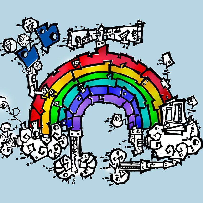 ClunkyDoodles's tweet image. #clunkydoodles rainbow of #solidarty #nhs #rainbow #staysafe #covid_19