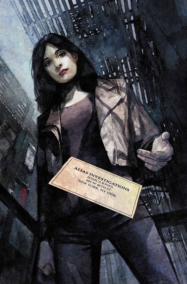 Day 29: JESSICA JONES! Private investigator, retired superhero, married to Luke Cage and the mother of Danielle Cage. Little known fact: she was supposed to be Spider-Woman but Marvel told Bendis no so he made a new character. Played by  @Krystenritter  #WomensHistoryMonth