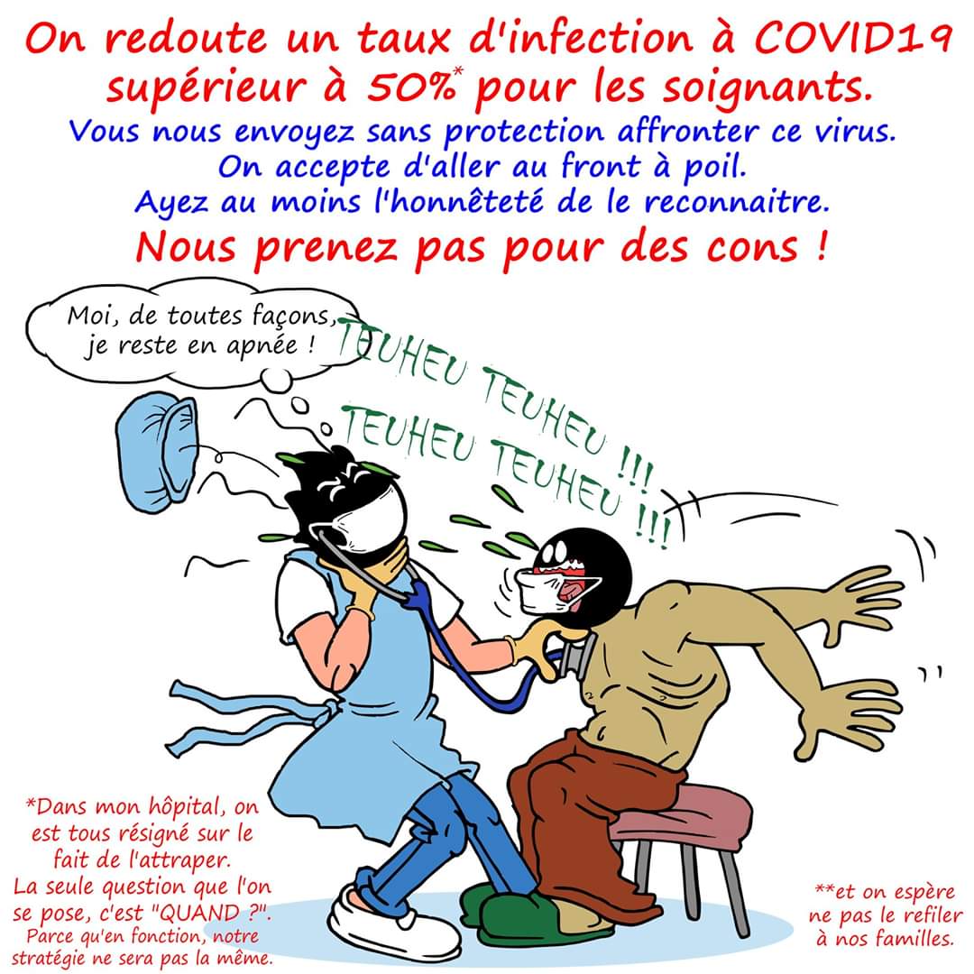 CBlocs's tweet photo. ➡️Vous nous envoyez sans protect° affronter #Covid_19 
➡️Ayez au - l'honnêteté de le reconnaître @olivierveran, @EPhilippePM @EmmanuelMacron

#OnveutdesmasquesFFP2
#onnoublierapas

@VieDeCarabin 

@Drmartyufml @LaurentThines @CollectInterHop @InterUrg @WhatsUpDoc_mag @LeHuffPost https://t.co/KRKzH06oEI