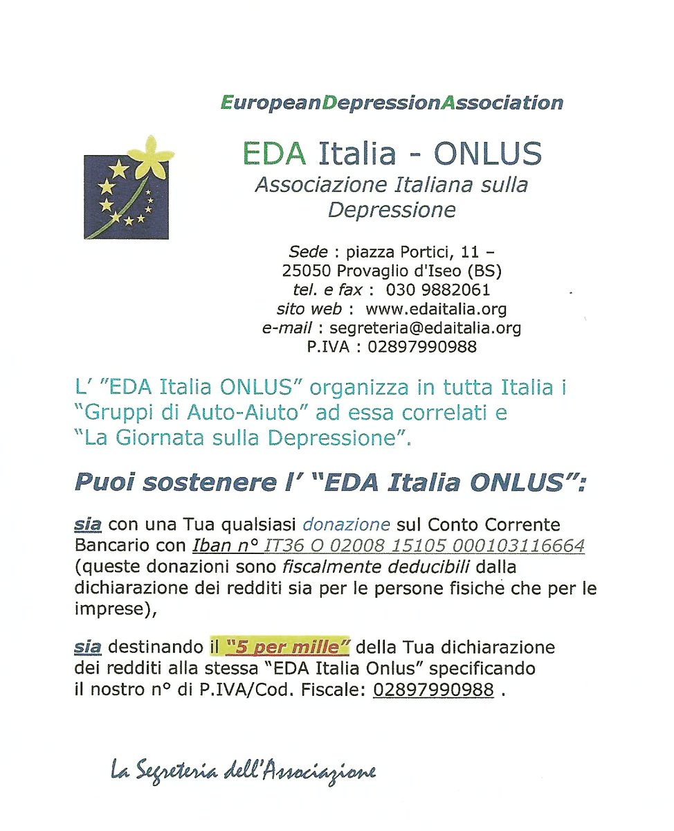 EDAItalia's tweet photo. Invito tutti a sostenere l'Eda Italia Onlus con il "5 per mille". https://t.co/CWCMVCurub