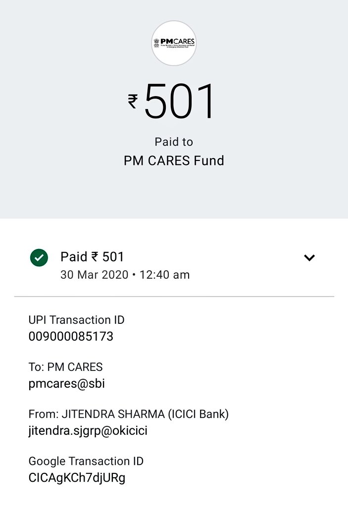 mJitendraSharma's tweet photo. Little bit contribution to our Nation 🇮🇳
@PMOIndia @narendramodi @TechFilix https://t.co/sLNfS4Zf5U