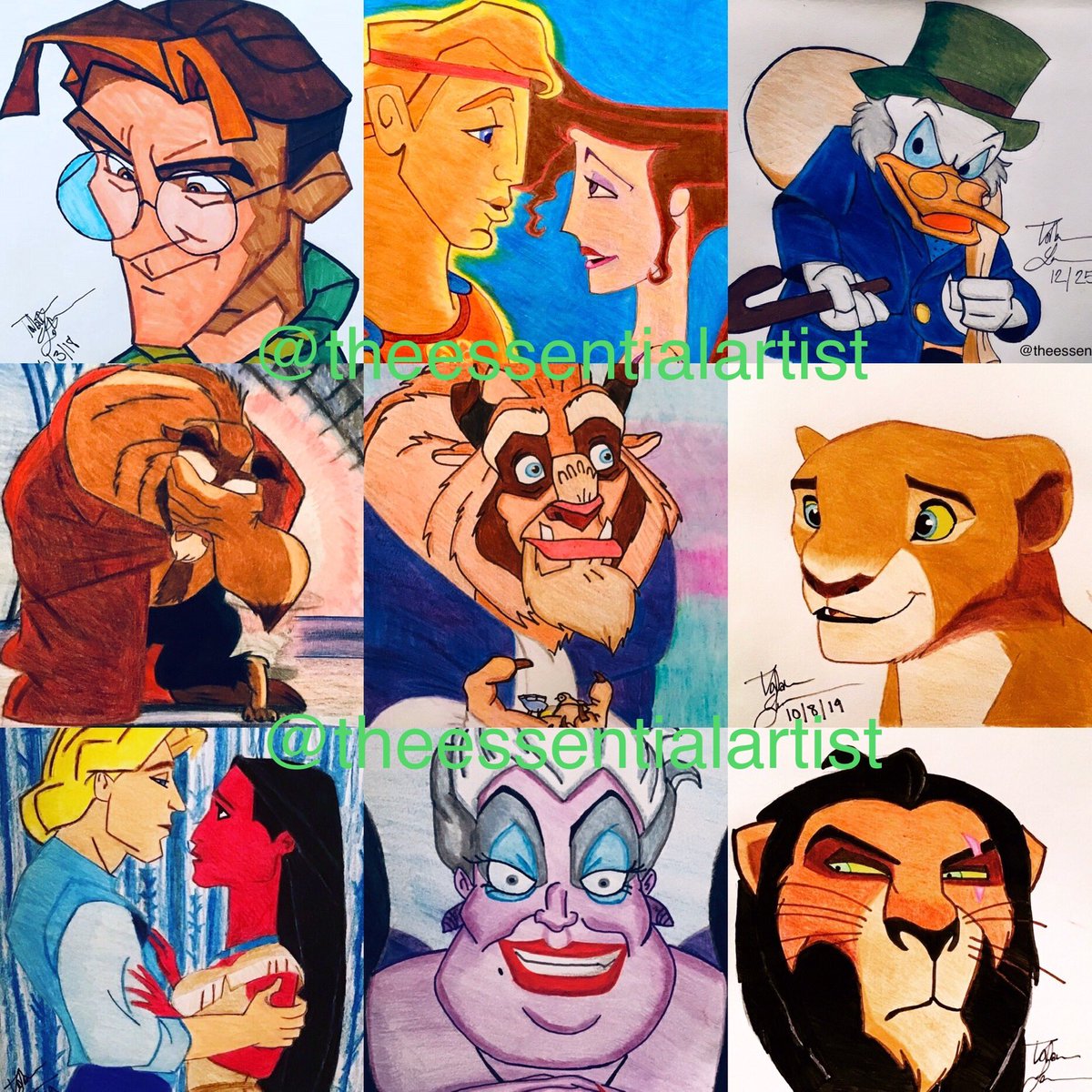 All of my @disney drawings so far! 🕵🏻‍♂️🧜🏻‍♀️🧞‍♂️💪🏼#Comment, #Like, #Share, and #Follow! #disneyfanart #disneyartspotlightfeature #darlingdisneygram #disneysketch #crayola #disneyarte #artedisney #bestofdisneyart #daily_dose_disney #disneydrawing