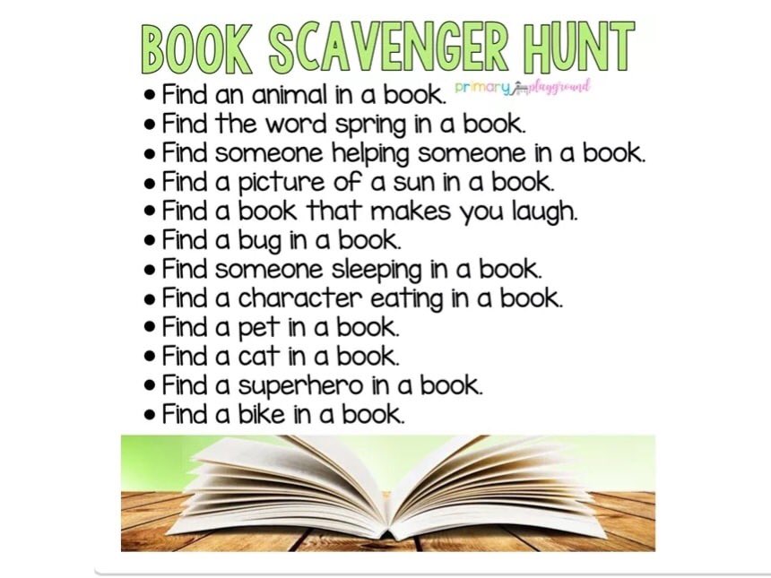 Calling all @TeamDundalkES readers! Grab a book (or more) and see how many things you can find on this Book Scavenger Hunt!