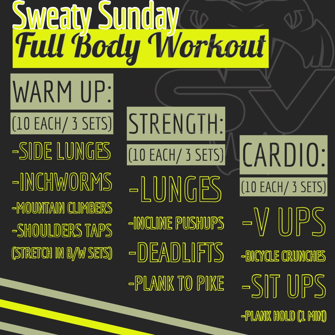 Stars_Vipers's tweet photo. Sweaty Sunday pt. 2!! Complete this quick, full body workout w/ the company of your family (animals welcome!!) 😍❤️
#vipersgovirtual #sweatysunday #svtogether https://t.co/aw1g69GHIk