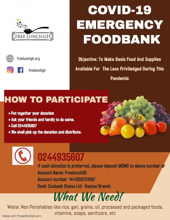 akosuashirly's tweet photo. These are not normal times! I'm glad we were able to come together and help those affected the most by the #LockdownGhana Proud of everyone at Free Lunch Gh &amp; everyone that donated #covid19 #emergencyfoodbank #ghana #freelunchgh #CitiCBS https://t.co/VIeq8X6b5O