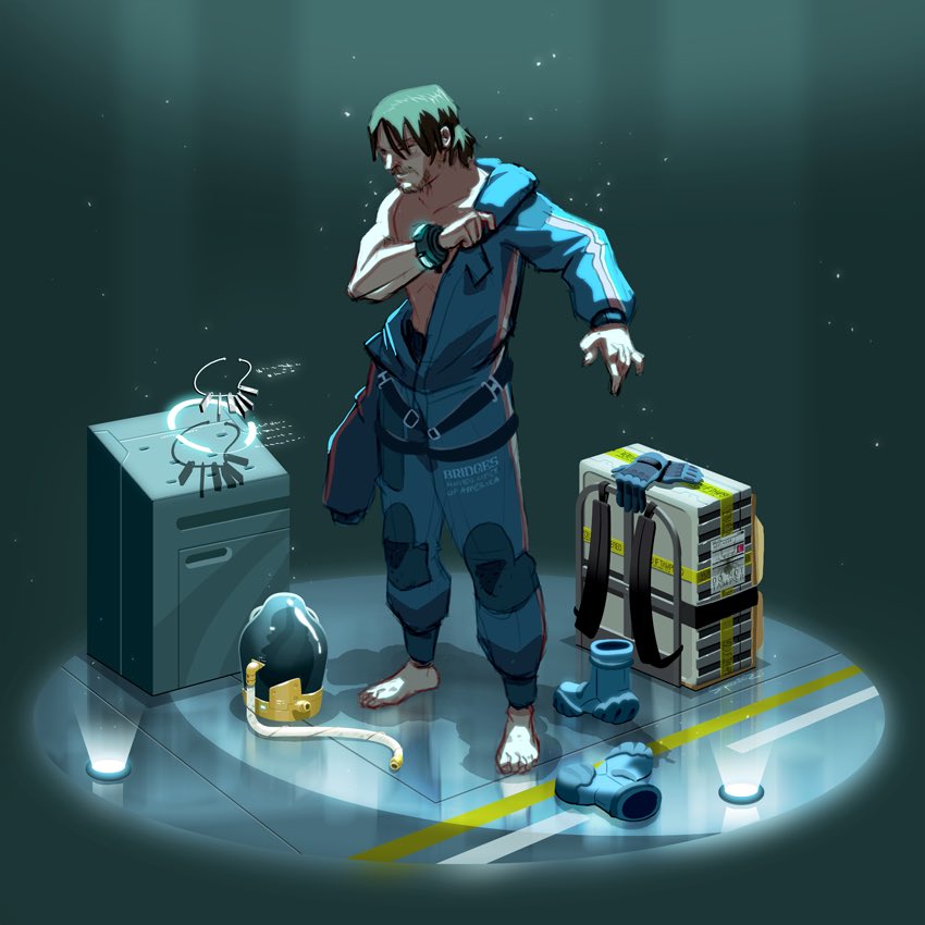 EMannLand's tweet photo. Hey folks, my friend @msynowicz is opening for commissions. He has great work. #MetalGearSolid #DeathStranding https://t.co/PBrk04TTME