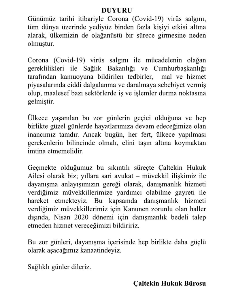 Tuncaycaltekin's tweet photo. Her ferdin, elini taşın altına koyması gereken günlerdeyiz. Bu kapsamda; Avukatlık Hukukunun genel ilkeleri çerçevesinde, müvekkillerimize destek olmaya çalışacağız. https://t.co/CXvejCj32G