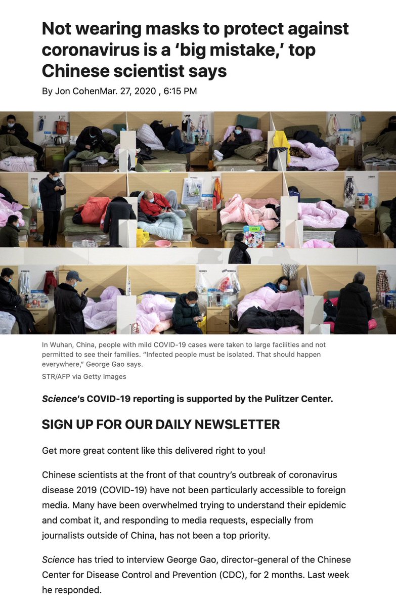 EricTopol's tweet image. The emerging consensus of #Masks4All (despite @WHO 
 who.int/emergencies/di… and @CDCgov)
washingtonpost.com/outlook/2020/0… by @jeremyphoward @PostOpinions 
sciencemag.org/news/2020/03/n… by @sciencecohen 
sciencemag.org/news/2020/03/w… by @KellyServick @NewsfromScience @ScienceMagazine