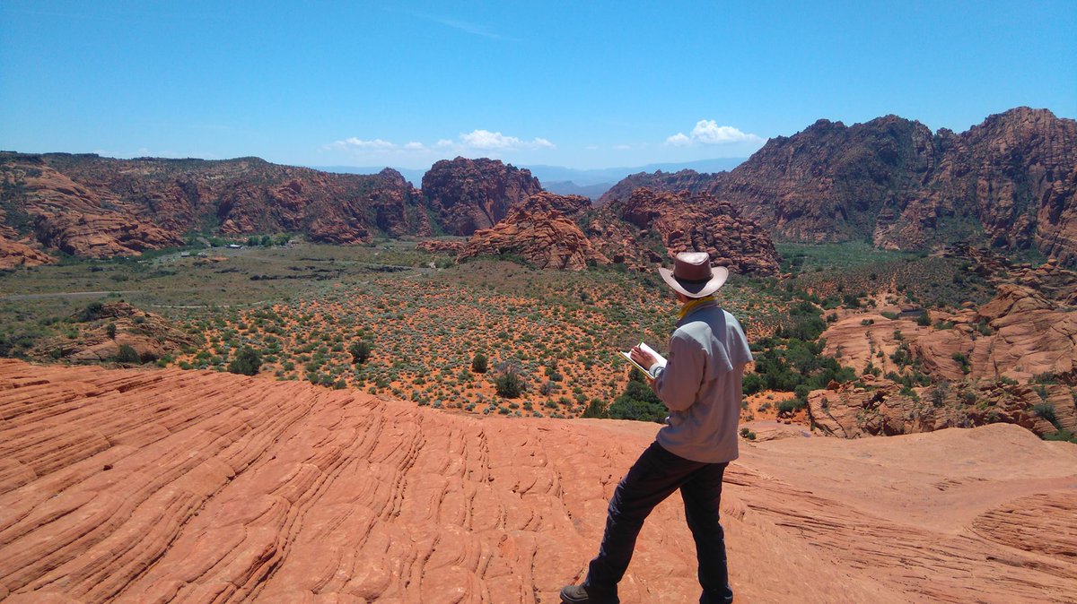GavinOnTheMoon's tweet photo. Day 5 of #7DaysOfFieldwork! 2017 class of the Planetary Science Surface Processes Field Course with Western Space! Studied impact craters, lava tubes, volcanic fields and cinder cones in Utah and Arizona to understand the surfaces of other planetary bodies #teamdrcrater #geology https://t.co/vj9X4mHk26