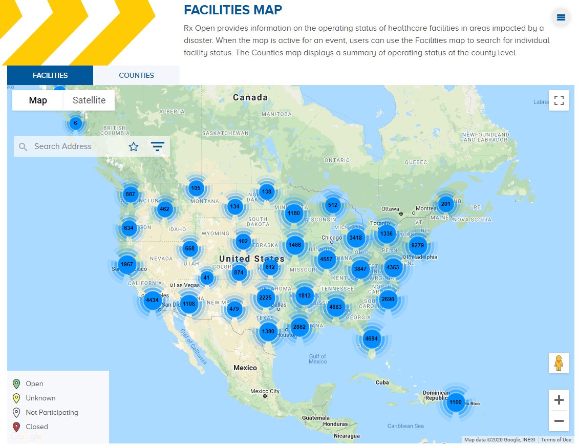 #RxOpen has been activated for the entire nation for the outbreak of #COVID19. Use the interactive #map to find open #pharmacies near you. #coronavirus 

bit.ly/Rx-Open