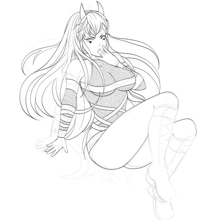 cazraels's tweet photo. how's your quarantine going? 🤔🤔

#wip #animegirl #animeart #art #drawing https://t.co/ukzI4iHh7h