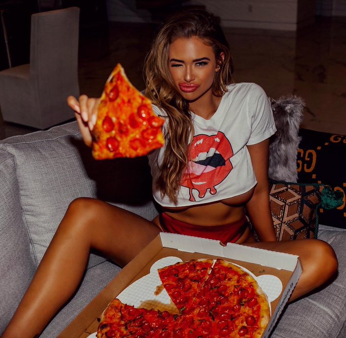 1 pic. Pizza Party for One ??? #IMissSharing #QuarantineLife ❤️ Which is your favorite? Right or Left
