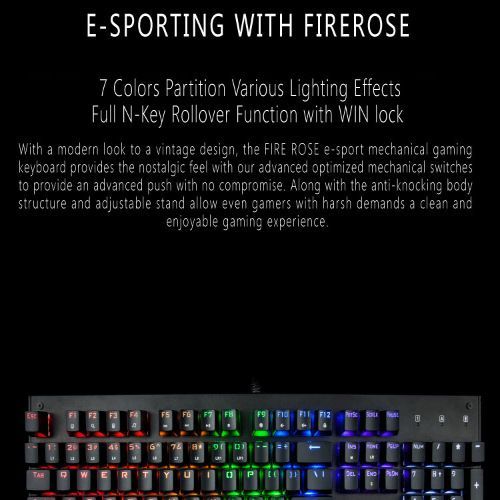 AlTawaselOM's tweet photo. 1st Player MK3 Firerose Ergonomic Waterproof Chroma LED Illuminated Blue Switch Like Mechanical Gaming Keyboard (Black) https://t.co/n4IJ9YWeu2 https://t.co/aI5evpUEnQ