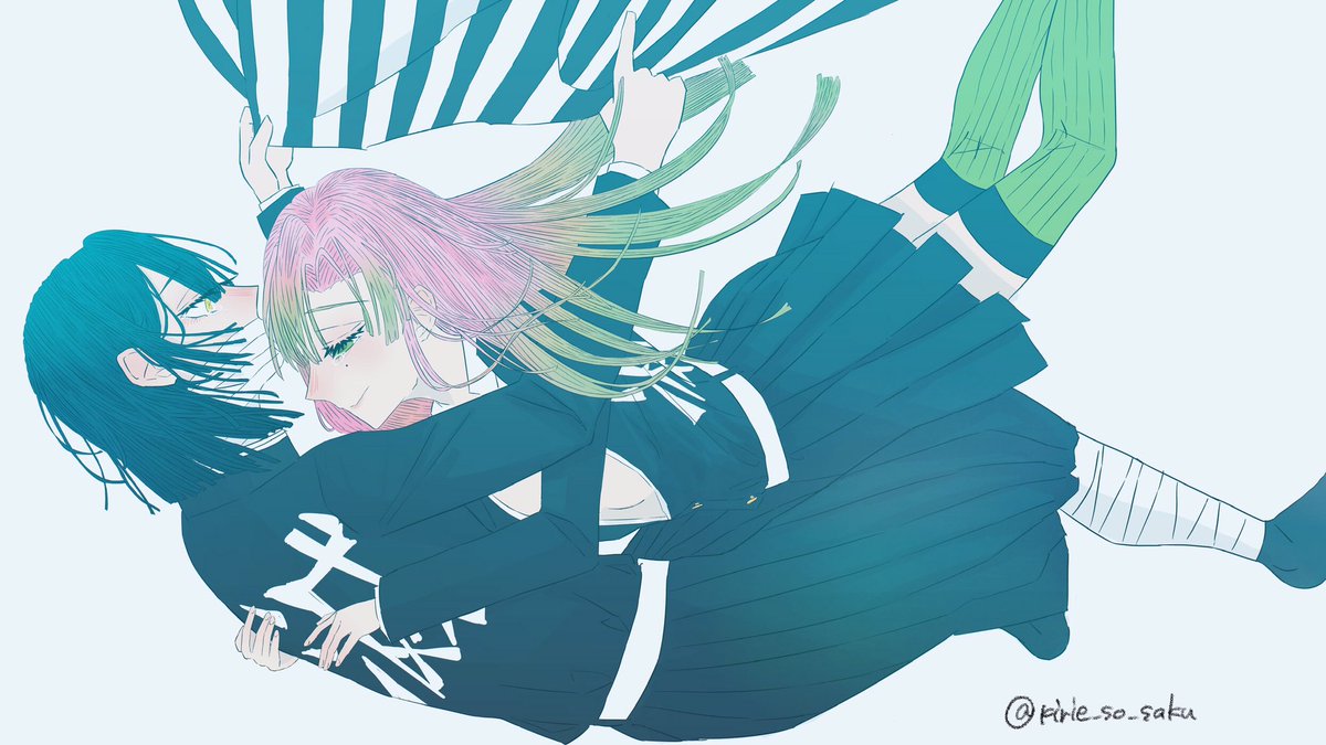 おばみつ 伊黒さん 蜜璃ちゃん 幸せになってね いっぱい幸せになってね おばみつのことが大 キリエのイラスト