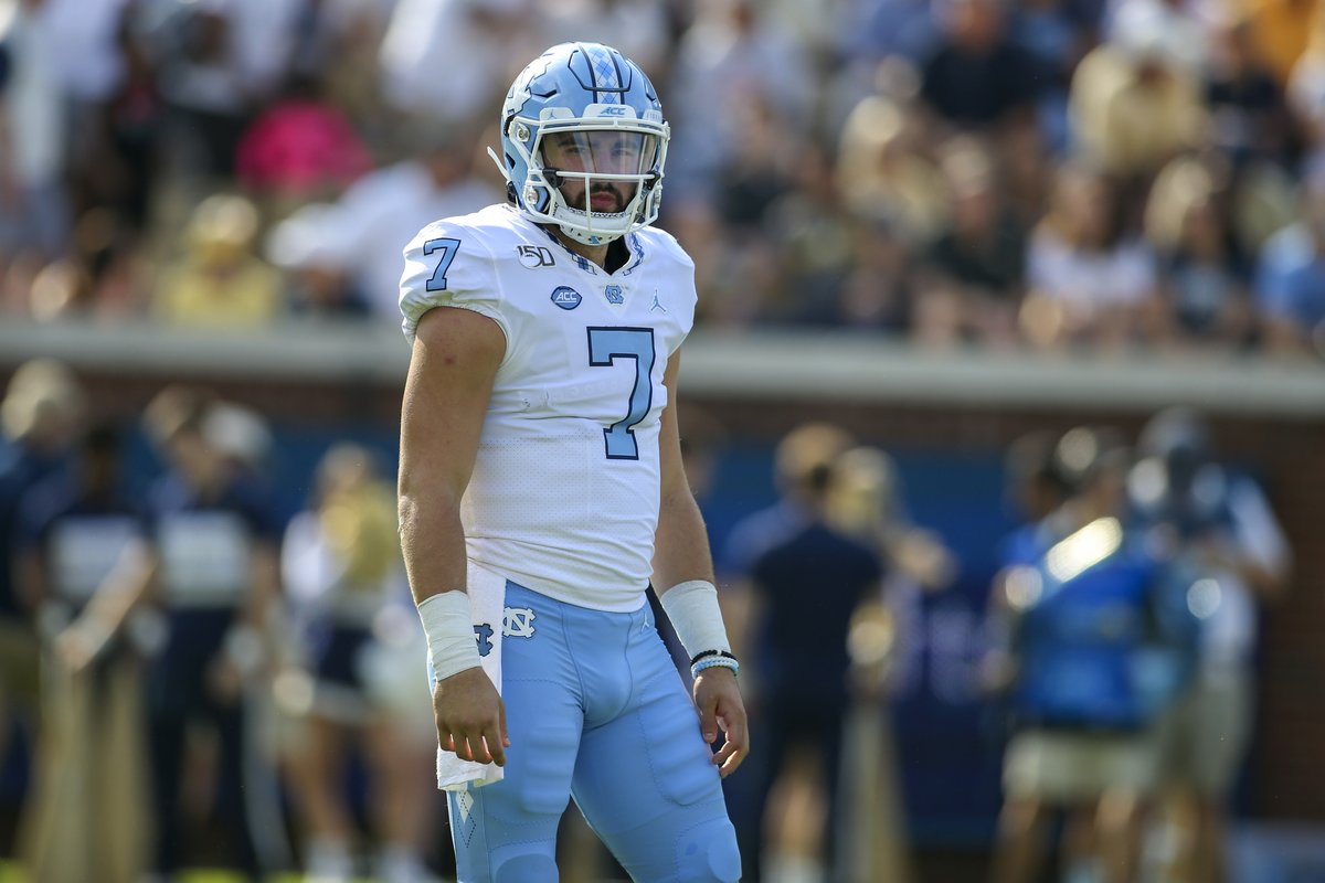 PFF_College's tweet photo. Sam Howell: Highest graded QB in the fourth-quarter in 2019 - 92.8.

As a true freshman https://t.co/rSNJr8H9VV