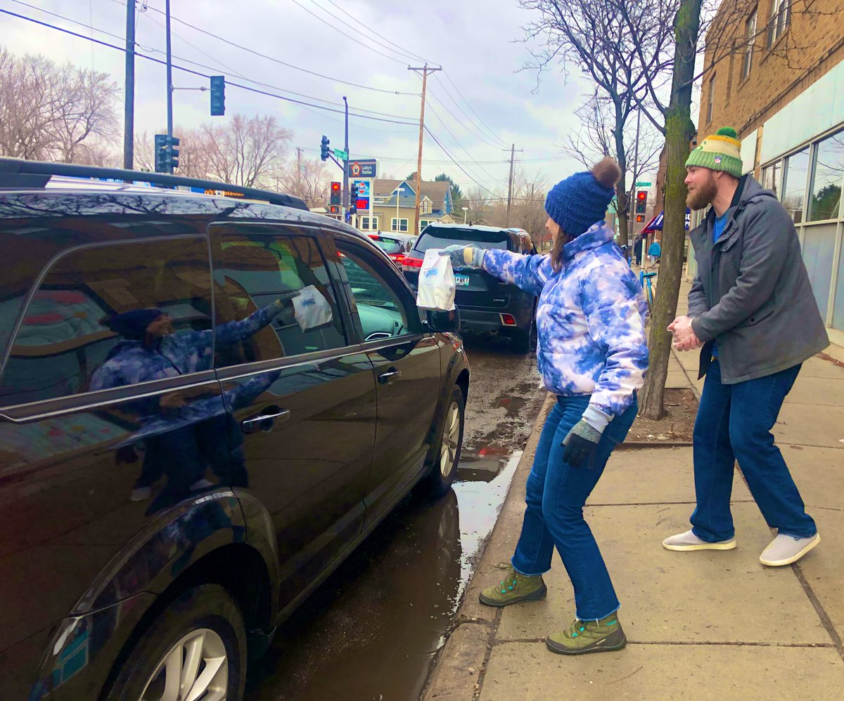MarielleMohs's tweet photo. Love this - #ColdFront in St. Paul sold their entire inventory (400 pints of ice cream) today and gave 100% of the proceeds to @MNRecovery to help people battling substance abuse who can no longer attend support groups during the #COVIDー19 outbreak. #WCCO #WereInThisTogether https://t.co/yr5UQttlQY