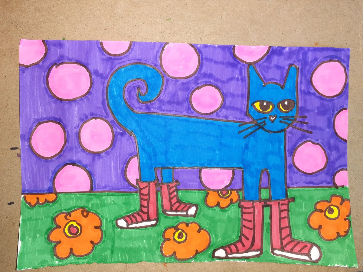 Happy Sunday to my Fitzgerald art friends and beyond. Try this- draw Pete the Cat with cool shoes. Want to get even fancy? Why not add a few Romero Britto patterns. Cant wait to see what you create!  <a href="/DrLauraCherry/">Dr. Laura Cherry</a>  <a href="/FFES_PWCS/">FFES_FantasticFitzies</a>  @kgudinas <a href="/Principal_MWES/">Danna B. Johnson</a>  <a href="/FF_Gifted/">Mrs. Haselton</a> <a href="/Pmcherry126/">Pamela Cherry</a>