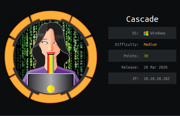 0xGreen3's tweet photo. #cascade from @hackthebox_eu Rooted!! Super Amazing &amp; realistic box! Learned new things and concepts like always. Throughly enjoyed the box. Thank you #hacking #hackers #redteam #hackingisfun #hackingislife #hacking2020 #march #march2020 #baaz #followme #noob #beginner #ThankYou https://t.co/MudHWeMcpw